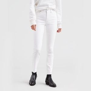 Womens Levi's Hi Rise Skinny White Jeans size 30